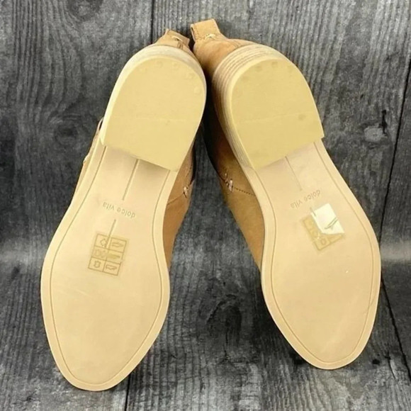 NEW DOLCE VITA Ankle Booties Block Heels Boot Pull Tab Womens Size 6 Almond Toe - Picture 8 of 13